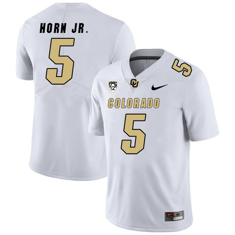 Men #5 Jimmy Horn Jr. Colorado Buffaloes College Football Jerseys Stitched Sale-White